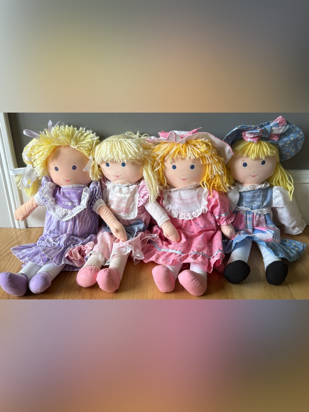 Vintage Holly Hobbie Dolls Collection 1990 1st Edition Rag Dolls NFS